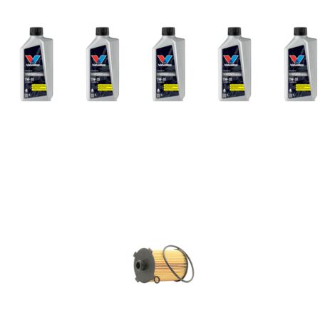 Kit filtro olio e 5L compatibile con Volvo XC70 II 2.0 D4 AWD 133kw dal 2013 al 2016