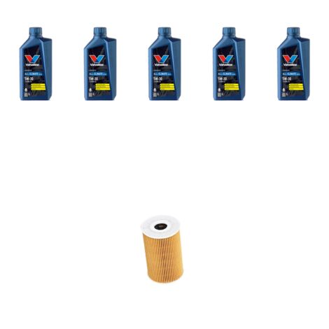 Kit filtro olio e 5L compatibile con Vw Eos (1F7,1F9) 2.0 TDI 100kw Dal 2010