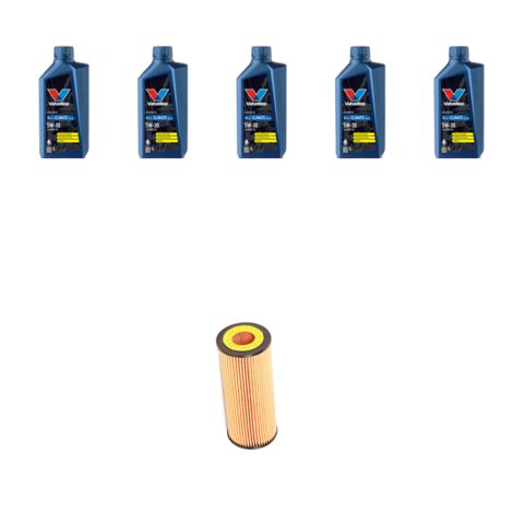 Kit filtro olio e 5L compatibile con Vw Golf IV (1j1 1j5) 1.9 TDI 96kw Dal 2001 al 2004
