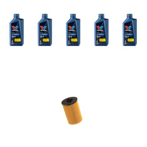 Kit filtro olio e 5L compatibile con Vw Golf Sportsvan (AM1) 1.6 TDI 81kw Dal 2014