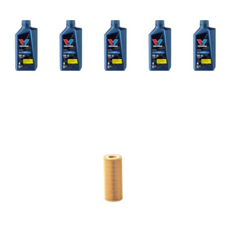 Kit filtro olio e 5L compatibile con Vw Golf V (1K1,1K5,AJ5,5M1,521) 2.0 FSI 110kw Dal 2003 Al 2009