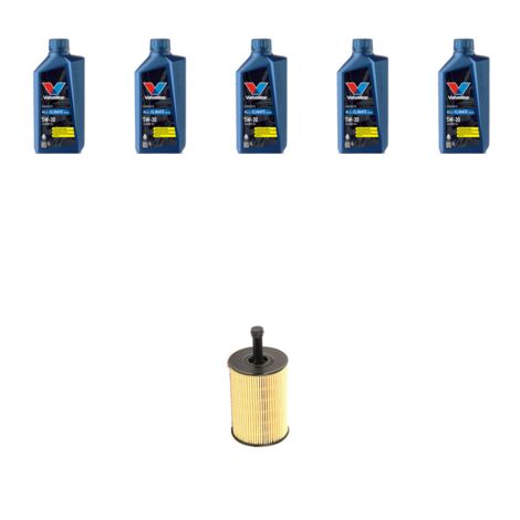 Kit filtro olio e 5L compatibile con Vw Golf VI (5K15,5J5,5M1,517,521) 2.0 TDI 125kw Dal 2009