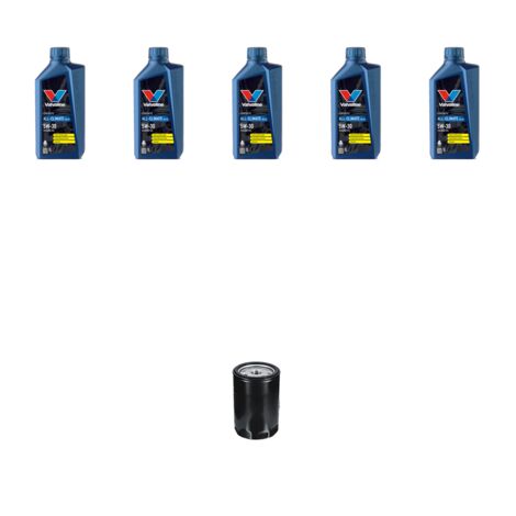 Kit filtro olio e 5L compatibile con Vw New Beetle / Cabrio 1.6 75kw Dal 2000 al 2010