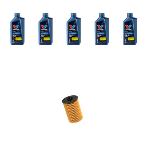 Kit filtro olio e 5L compatibile con Vw Polo VI (AW) 1.6 TDI 70kw Dal 2017