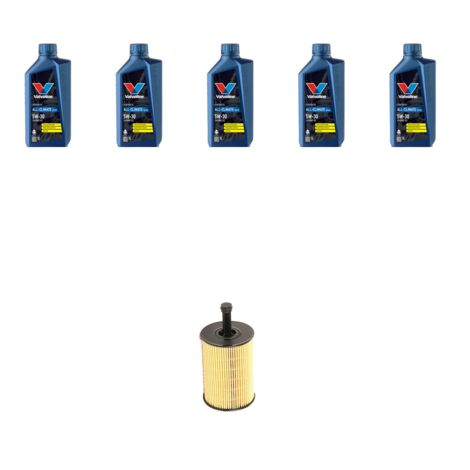 Kit filtro olio e 5L compatibile con VW Tiguan I (5n) 2.0 TDI 100kw Dal 2007