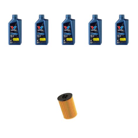 Kit filtro olio e 5L compatibile con VW Tiguan I (5n) 2.0 TDI 110kw Dal 2015