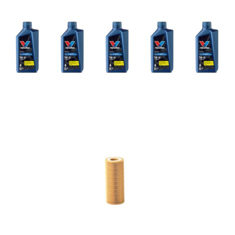 Kit filtro olio e 5L compatibile con Vw Touran (1T) 2.0 FSI 110kw Dal 2003 al 2005