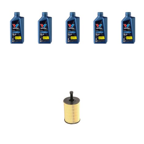 Kit filtro olio e 5L compatibile con Vw Touran (1T) 2.0 TDI 125kw Dal 2005 al 2010