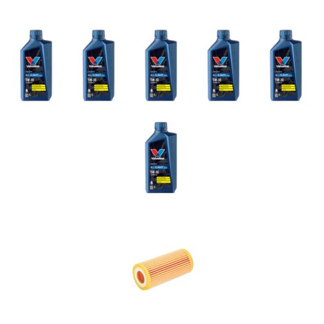 Kit filtro olio e 6L compatibile con Audi A3 II (8P1,8PA) 2.5 tfsi quattro RS3 250kw dal 2011