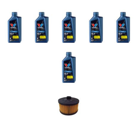 Kit filtro olio e 6L compatibile con Dacia Dokker 1.3 Tce 75kw dal 2019