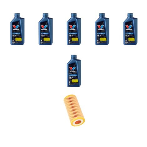 Kit filtro olio e 6L compatibile con Mercedes Classe C (W204,C204,S204) C180 1.8 CGI 115kw Dal 2009