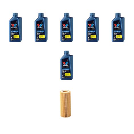 Kit filtro olio e 6L compatibile con Mercedes Classe CLK (A209,C209) 200 120kw Dal 2002 Al 2006