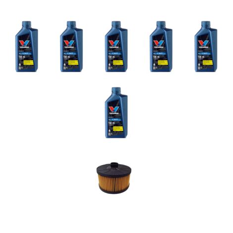 Kit filtro olio e 6L compatibile con Renault Kadjar (HFE) 1.3 Tce 117kw dal 2018
