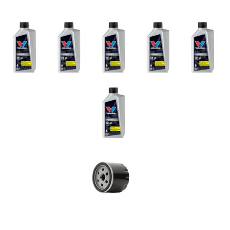 Kit filtro olio e 6L compatibile con Renault Vel Satis 2.0 16v 125kw Dal 2005