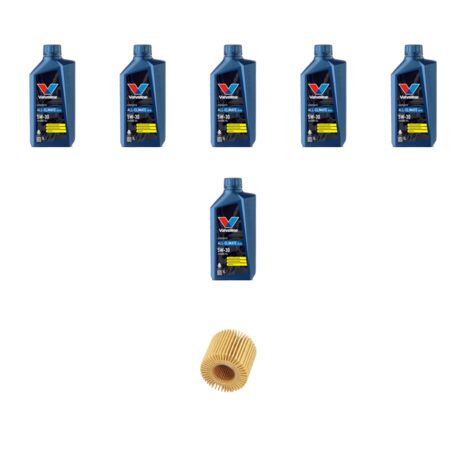 Kit filtro olio e 6L compatibile con Toyota Auris I (E150) 2.2D-4 130KW Dal 2007