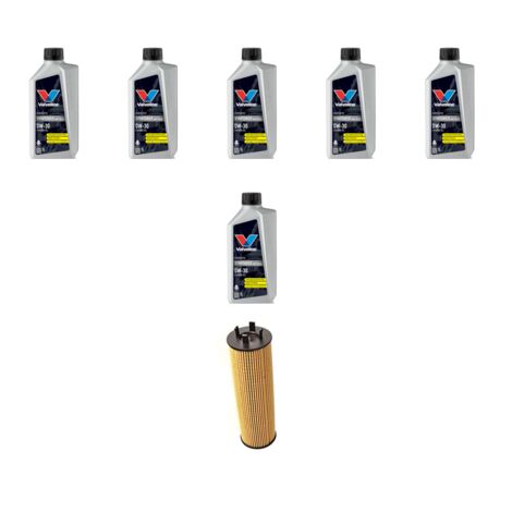 Kit filtro olio e 6L compatibile con Volvo C70 I 2.3 20V T5 176Kw dal 1997 al 2005