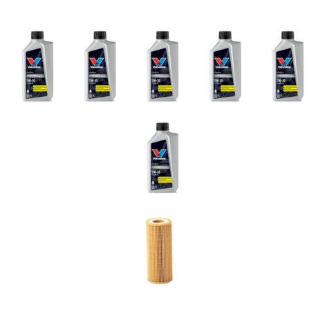 Kit filtro olio e 6L compatibile con Volvo C70 II 2.4 103kw Dal 2006 al 2009