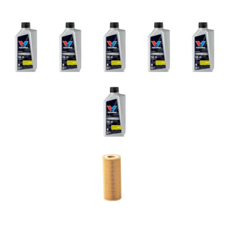Kit filtro olio e 6L compatibile con Volvo S40 2.4 D5 132Kw dal 2006 al 2009