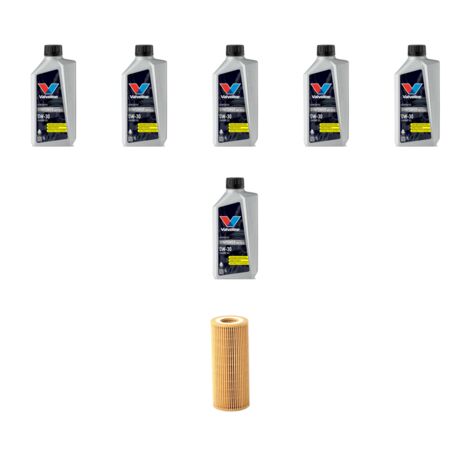Kit filtro olio e 6L compatibile con Volvo S40 II 2.4 103Kw dal 2004 al 2009