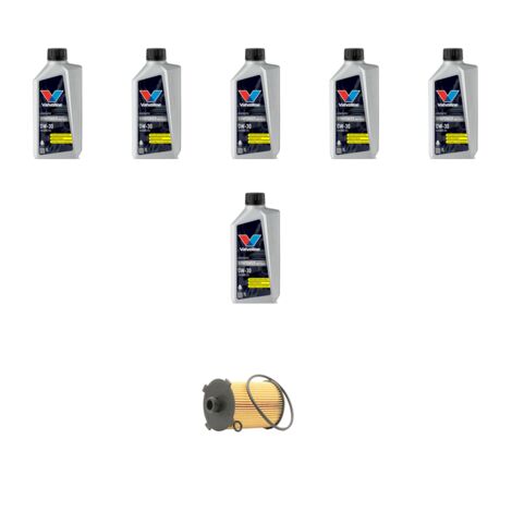 Kit filtro olio e 6L compatibile con Volvo S60 II V60 Cross Country 2.0 T4 140Kw dal 2015 al 2018