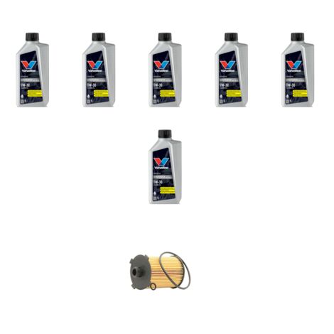 Kit filtro olio e 6L compatibile con Volvo S60 II V60 Cross Country 2.0 T5 180Kw dal 2013 al 2018