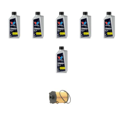 Kit filtro olio e 6L compatibile con Volvo S60 II V60 Cross Country 2.0 T5 Polestar 186Kw dal 2015 al 2018