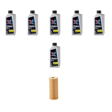 Kit filtro olio e 6L compatibile con Volvo V50 2.4 103Kw dal 2004 al 2010
