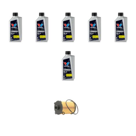 Kit filtro olio e 6L compatibile con Volvo V60 2.4 D5 151Kw dal 2010