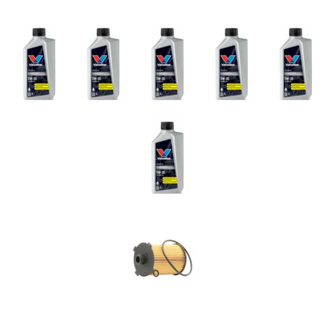 Kit filtro olio e 6L compatibile con Volvo V60 II 2.0 T6 228kw Cross Country Dal 2018