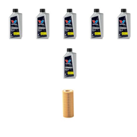 Kit filtro olio e 6L compatibile con Volvo V70 III 2.0 D3 (135) 100kw Dal 2010