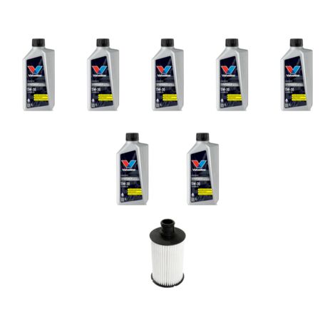 Kit filtro olio e 7L compatibile con Jaguar F-Pace (X761) 3.0 280kw dal 2015