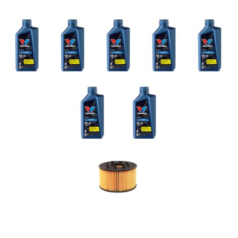 Kit filtro olio e 7L compatibile con Jaguar X-Type (X400) 2.2 Diesel 107kw dal 2008
