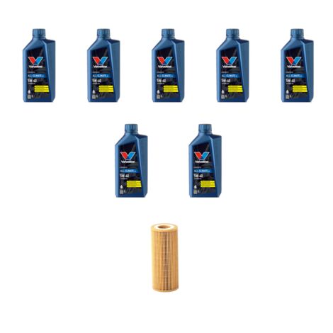 Kit filtro olio e 7L compatibile con Volvo S80 2.4 D5 120Kw dal 2001 al 2006