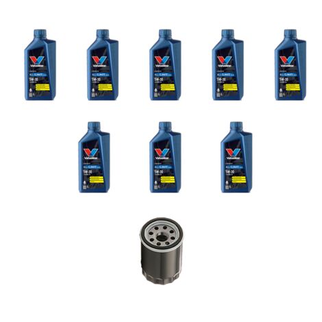 Kit filtro olio e 8L compatibile con Jaguar XJ (X350) 4.2 v8 291kw dal 2003