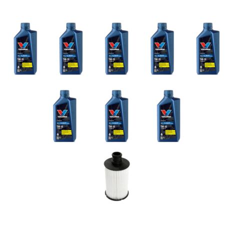 Kit filtro olio e 8L compatibile con Jaguar XJ (X351) 3.0 v6 250kw dal 2012