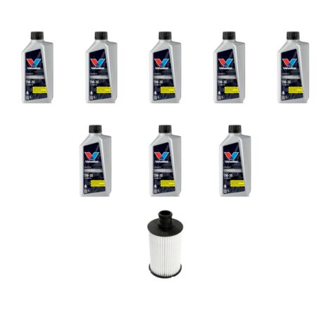 Kit filtro olio e 8L compatibile con Jaguar XJ (X351) 5.0 v8 423kw dal 2017