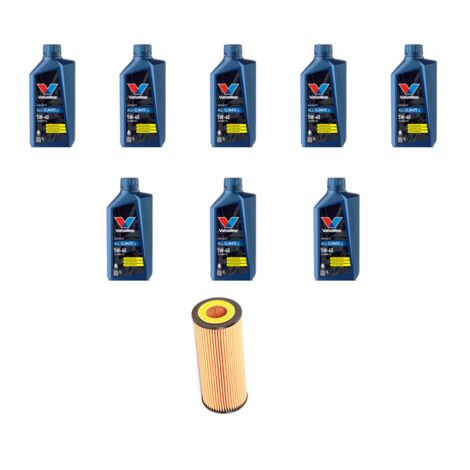 Kit filtro olio e 8L compatibile con Mercedes Classe S (W220) 500 225kw Dal 1998