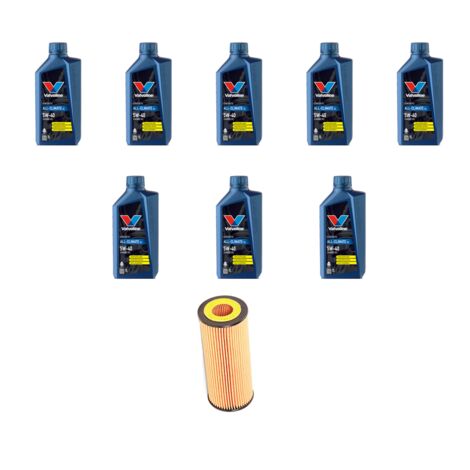 Kit filtro olio e 8L compatibile con Mercedes Classe SLK (R171) 280 170kw Dal 2005