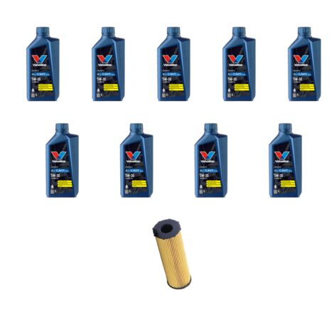 Kit filtro olio e 9L compatibile con Audi Q7 (4L) 3.0 tdi 155kw dal 2006