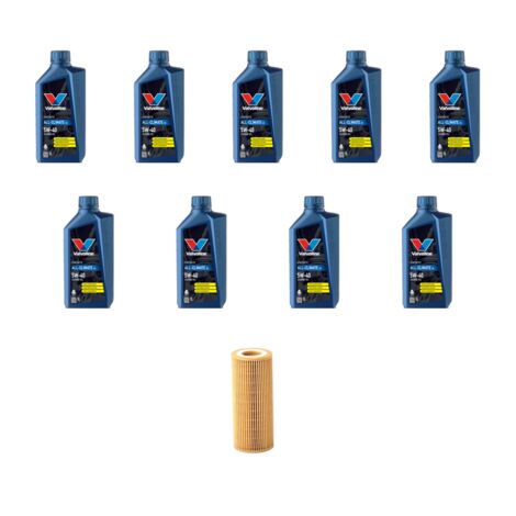 Kit filtro olio e 9L compatibile con Bmw serie 5 (E60/E61) 525d 145kw dal 2007 al 2010