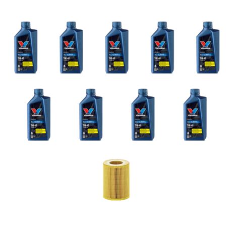 Kit filtro olio e 9L compatibile con Porsche Cayenne I (955) 4.5 turbo v8 331kw dal 2002