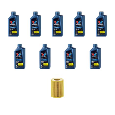 Kit filtro olio e 9L compatibile con Porsche Cayenne I (955) 4.8 v8 298kw dal 2008