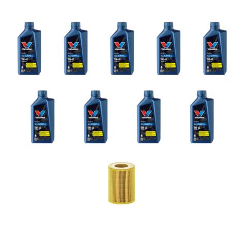 Kit filtro olio e 9L compatibile con Porsche Cayenne I (955) 4.8 v8 S 283kw dal 2007