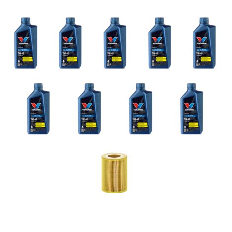 Kit filtro olio e 9L compatibile con Porsche Cayenne I (955) 4.8 v8 Turbo 368kw dal 2007