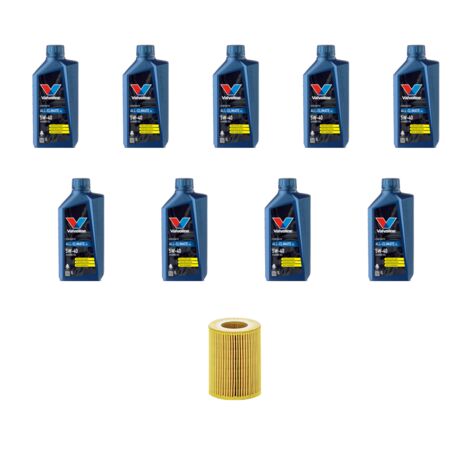 Kit filtro olio e 9L compatibile con Porsche Cayenne I (955) 4.8 v8 Turbo S 404kw dal 2008