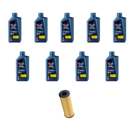 Kit filtro olio e 9L compatibile con Porsche Cayenne II (958) 4.2 S v8 Diesel 283Kw dal 2014