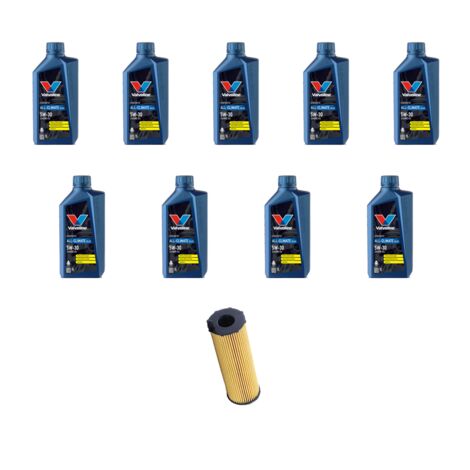 Kit filtro olio e 9L compatibile con Porsche Cayenne II (958) 4.2 v8 Diesel 281Kw dal 2012
