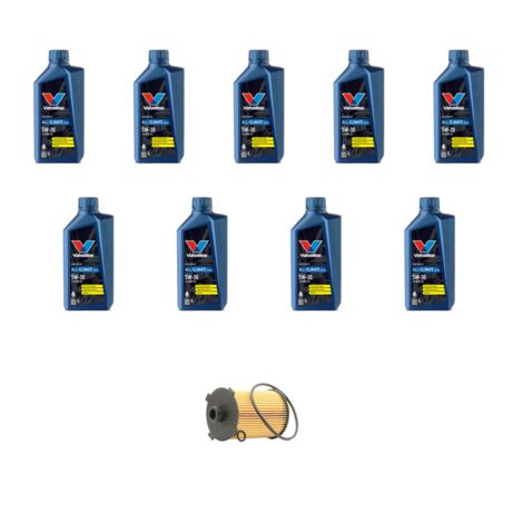 Kit filtro olio e 9L compatibile con Vw Touareg III V8 TDI (CR) 310Kw dal 2019
