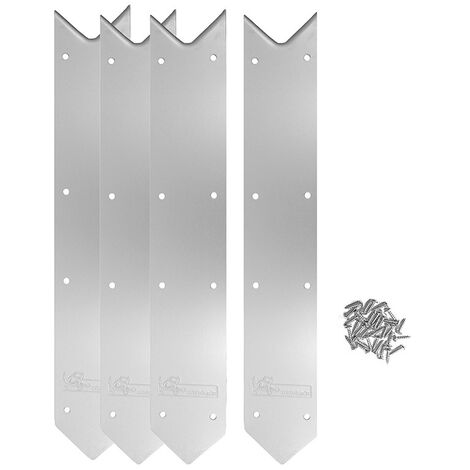 Kit finition margelles en angle pour piscine bois rectangulaire – Raccords en aluminium 45° – Fixation incluse – Compatible piscine Ubbink
