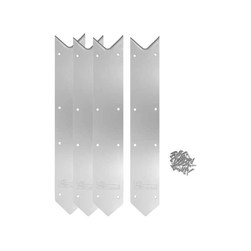 Kit de 4 pièces finition margelles 45° Ubbink alu piscine bois rectangulaire